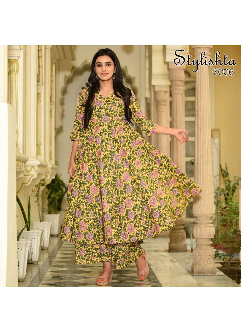 Stylista Vol 07 Latest Casual Wear Pure Maslin With Digital Printed Kurti With Plazzo Collection 